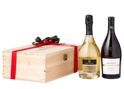 Scatola in legno due bottiglie: Clelia + Colle del Buffo