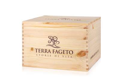 Kiste aus Fichtenholz „Bio-Weine Terra Fageto“