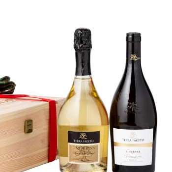 Scatola in legno due bottiglie: Clelia + Colle del Buffo